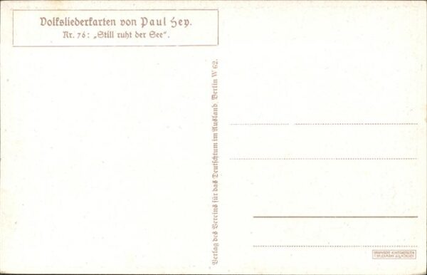 Hey Paul Nr. 76 Volksliederkarte Still ruht der See – Bild 2