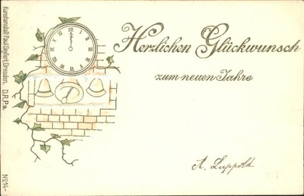 Uhren Neujahr Glocken