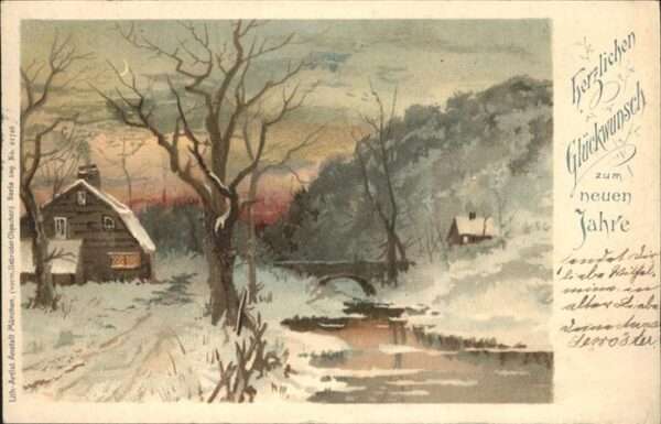 Neujahr Künstlerkarte Nr. 21726 Litho