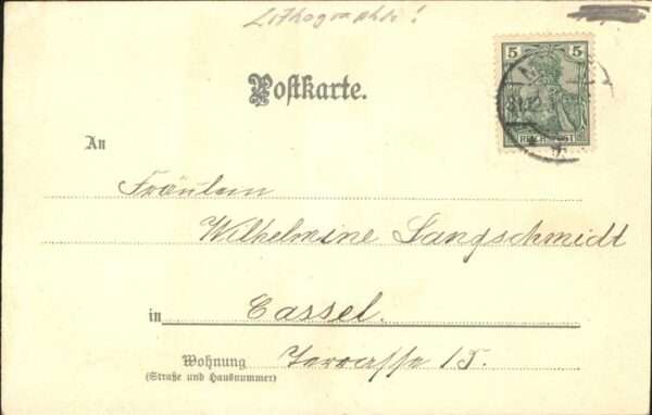 Neujahr Künstlerkarte Nr. 21726 Litho – Bild 2