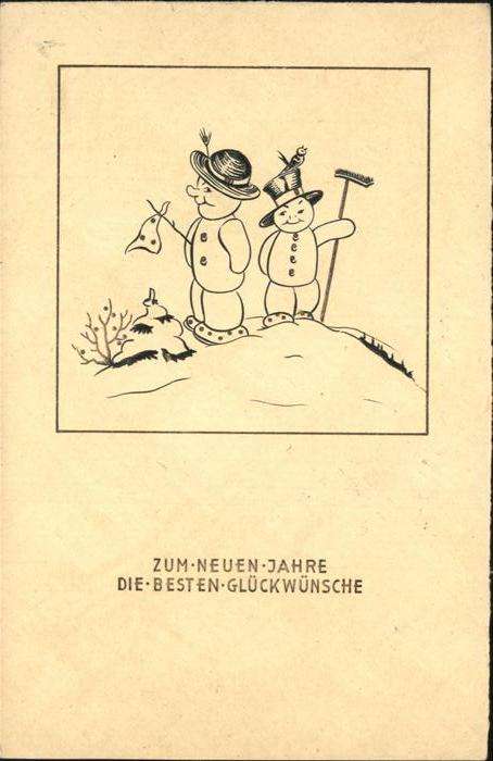 Neujahr Schneemänner