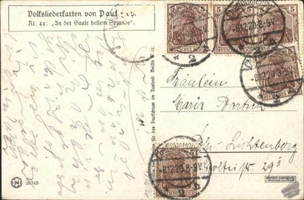 Hey Paul Nr. 44 Volksliederkarte An der Saale hellem – Bild 2