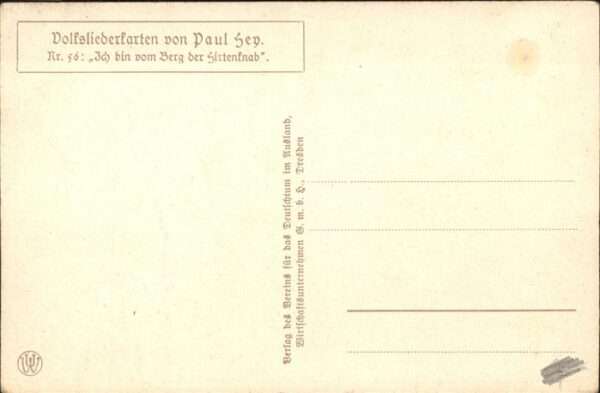 Hey Paul Nr. 56 Volksliederkarte Ich bin vom Berg de – Bild 2