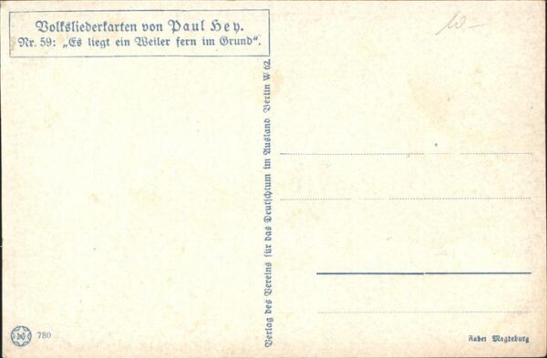 Hey Paul Nr. 59 Volksliederkarte Es liegt ein Weiler – Bild 2