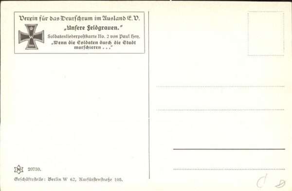 Hey Paul Nr. 2 Soldatenliederkarte – Bild 2