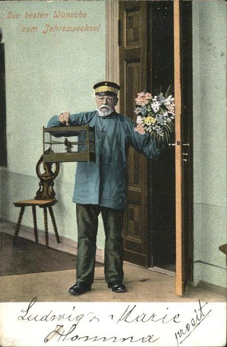 Neujahr Vogelkäfig Blumen