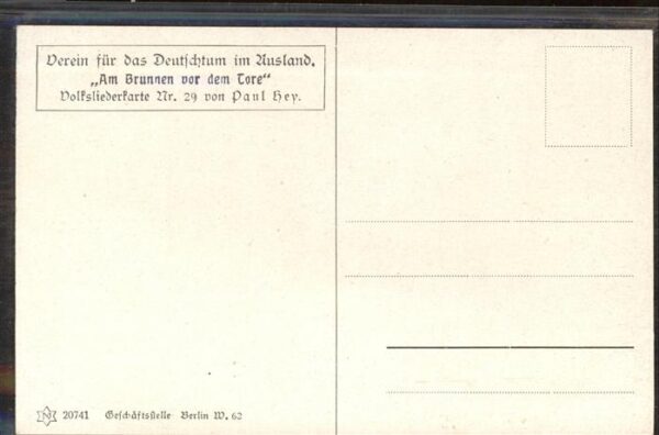 Hey Paul Nr. 29 Volksliederkarte Am Brunnen vor dem – Bild 2