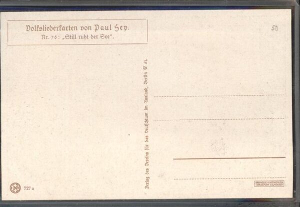 Hey Paul Nr. 76 Volksliederkarte Still ruht der See – Bild 2