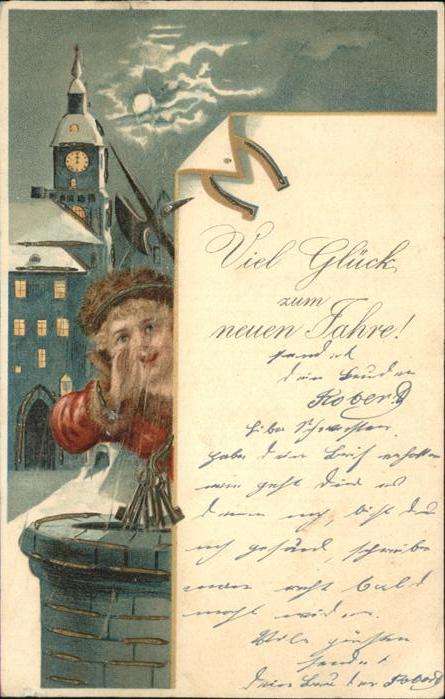 Neujahr Hufeisen Kind Schlüssel