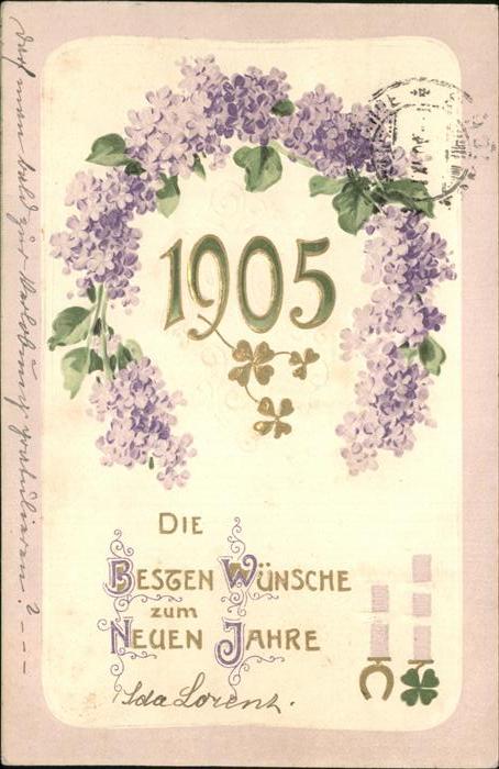 Jahreszahl Neujahr Blumen