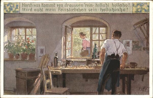 Hey Paul Nr. 57 Volksliederkarte Horch was kommt von