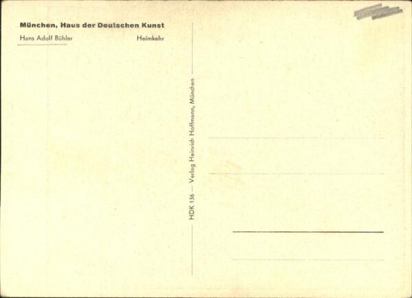 Verlag HDK Nr. 136 Hans Adolf Bühler Heimkehr – Bild 2