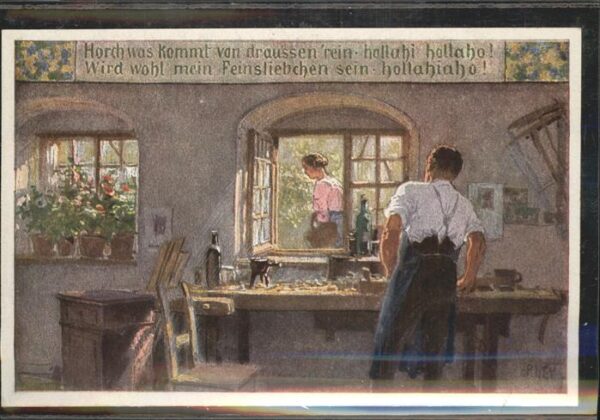 Hey Paul Nr. 57 Volksliederkarte Horch was kommt von
