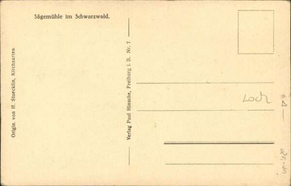 Stuecklin H. Nr. 7 Sägemühle Schwarzwald – Bild 2