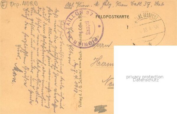 Aubencheul-au-Bac 59 Feldlazarett Feldpost – Bild 2