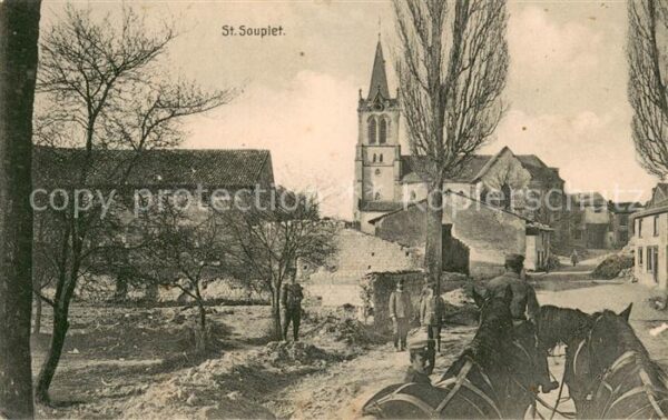 St-Souplet 59 Zerstörtes Dorf in WK1