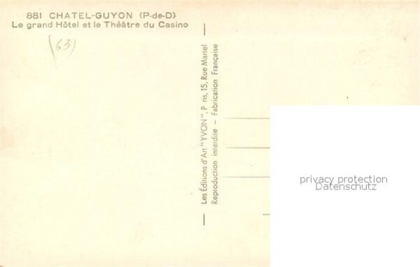 Chatel-Guyon Le grand Hotel et le Theatre du Casino – Bild 2