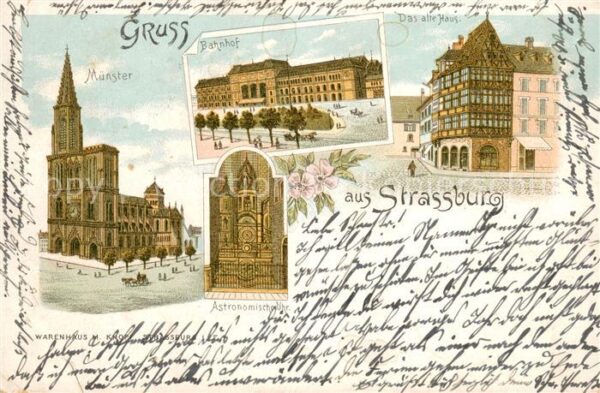 Strassburg Elsass Bahnhof Münster Astronomische Uhr