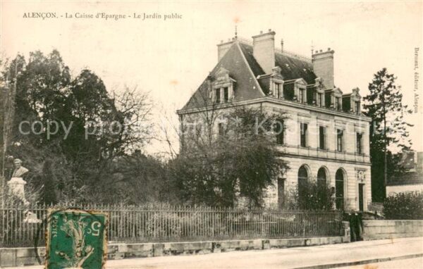 Alencon 61 La Caisse d’Epargne Le Jardin public