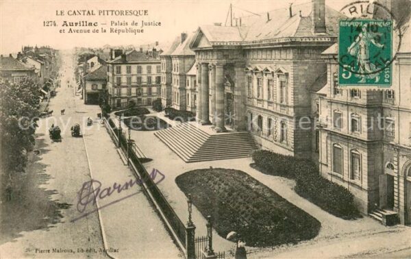 Aurillac 15 Palais de Justice et Avenue de la Repub