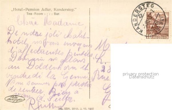 Kandersteg BE Hotel Pension Adler Tee Room Bar – Bild 2
