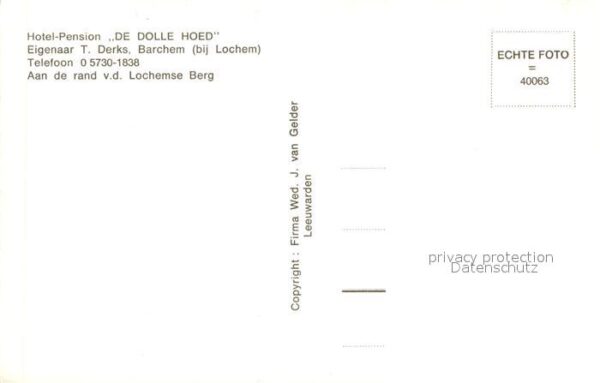 Barchem Hotel Pension De Dolle Hoed – Bild 2