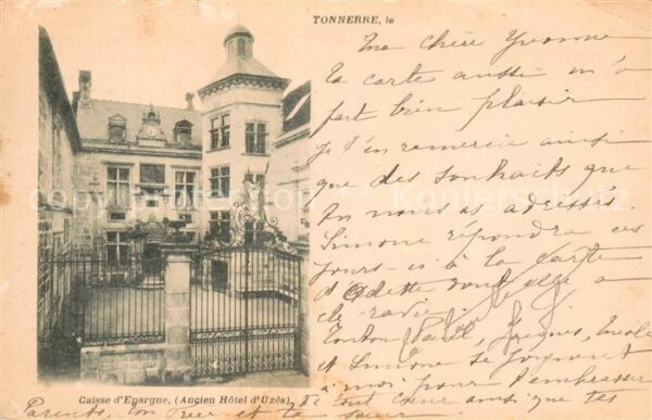 Tonnerre 89 Caisse d’Epargne Ancien Hotel d_Uzes