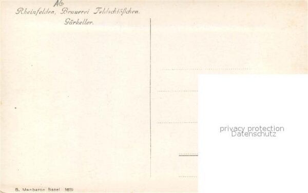 Rheinfelden AG Brauerei Feldschlösschen Gärkeller – Bild 2