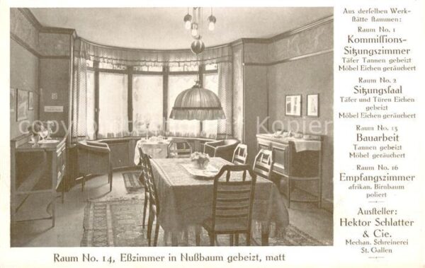 St Gallen SG Raumkunst Ausstellung 1912 Raum No 14 E
