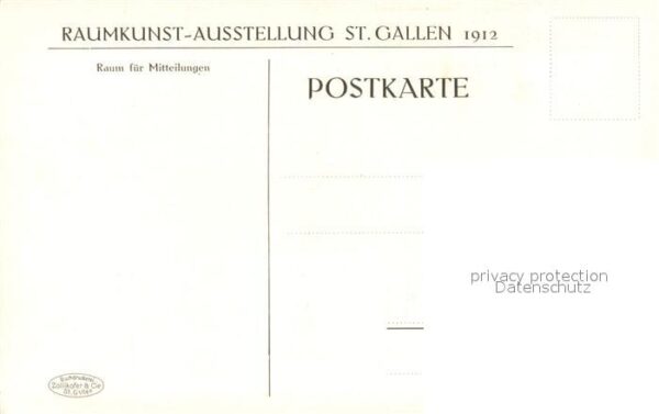 St Gallen SG Raumkunst Ausstellung 1912 Raum No 14 E – Bild 2