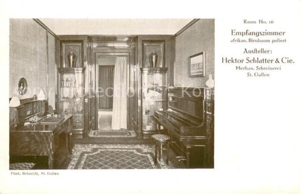 St Gallen SG Raumkunst Ausstellung 1912 Raum No 16 E