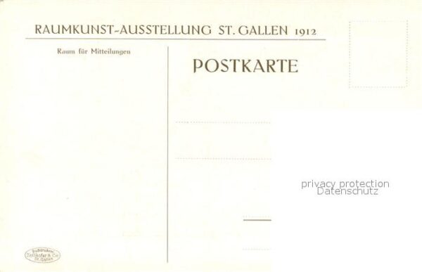 St Gallen SG Raumkunst Ausstellung 1912 Raum No 16 E – Bild 2