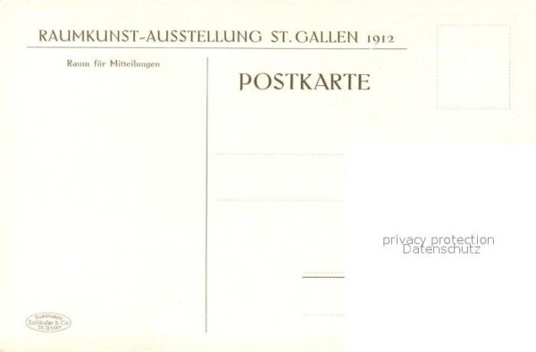 St Gallen SG Raumkunst Ausstellung 1912 Raum No 12 K – Bild 2