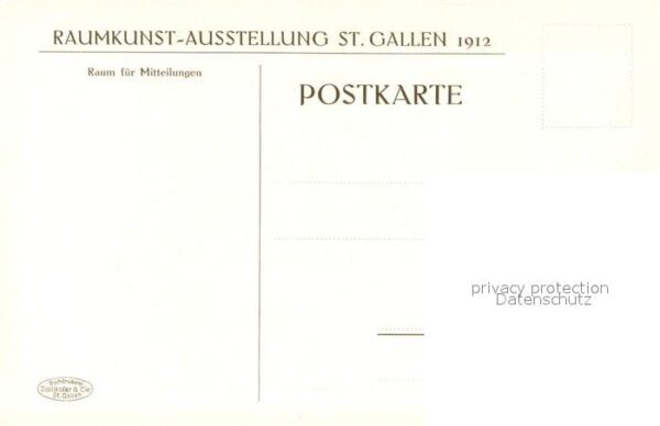 St Gallen SG Raumkunst Ausstellung 1912 Raum No 25 S – Bild 2