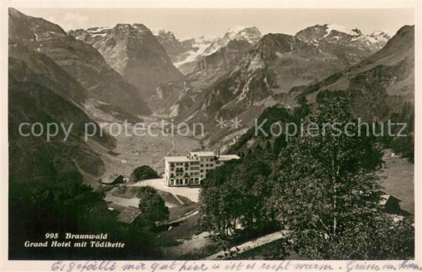 Braunwald GL Grand Hotel mit Tödikette