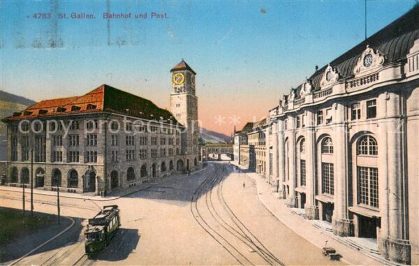 St Gallen SG Bahnhof und Post