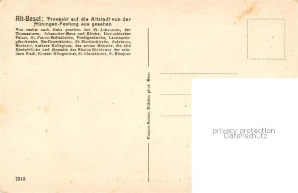 Basel BS Generalansicht von Alt-Basel – Bild 2