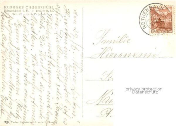 Roethenbach Emmental Kurhaus Chuderhüsi mit Stockhornkette – Bild 2