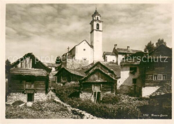 Bosco Gurin Ortsmotiv mit Kirche