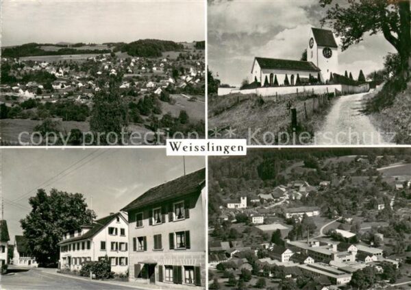 Weisslingen Panorama Kirche Ortspartie Fliegeraufna