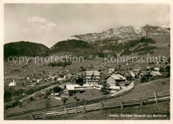Amden SG Kurhaus Bergruh mit Mattstock