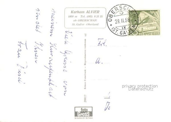 Alvier 2343m SG Kurhaus und Kinderheim Alvier – Bild 2