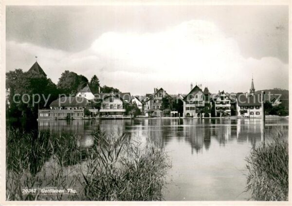 Gottlieben Ortsansicht mit Weiher