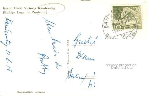 Kandersteg BE Grand Hotel Victoria Fliegeraufnahme – Bild 2