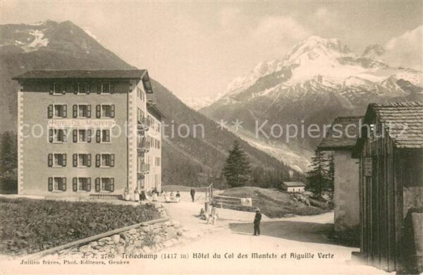 Trelechamp 74 Hotel du Col des Montets et Aiguille Ve