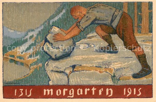 Morgarten ZG Künstlerkarte