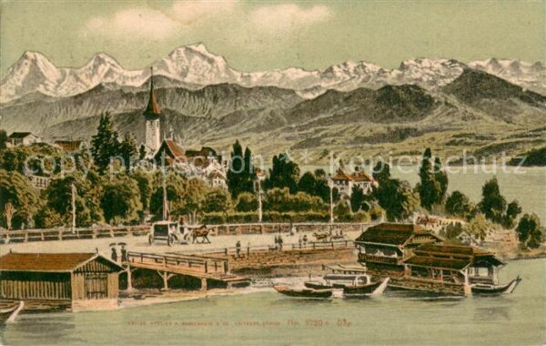 Thun BE Kirche Park Ruderboote