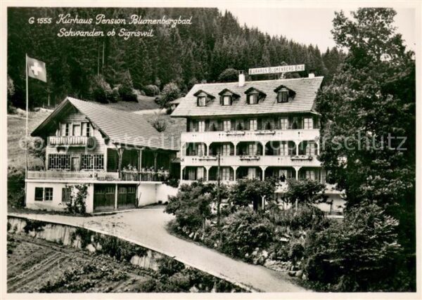 Schwanden Sigriswil Kurhaus Pension Blumenbergbad