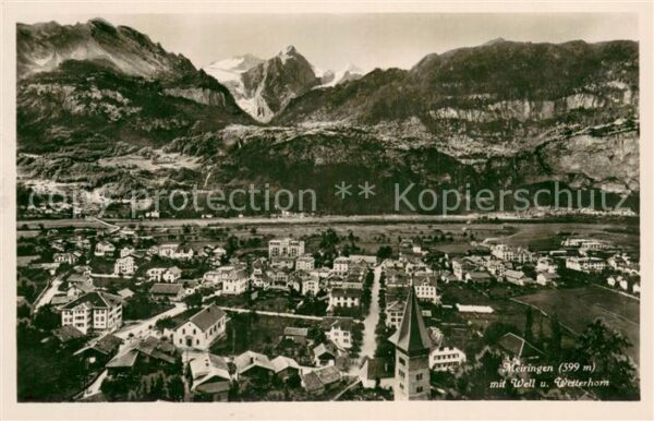 Meiringen BE mit Well und Wetterhorn