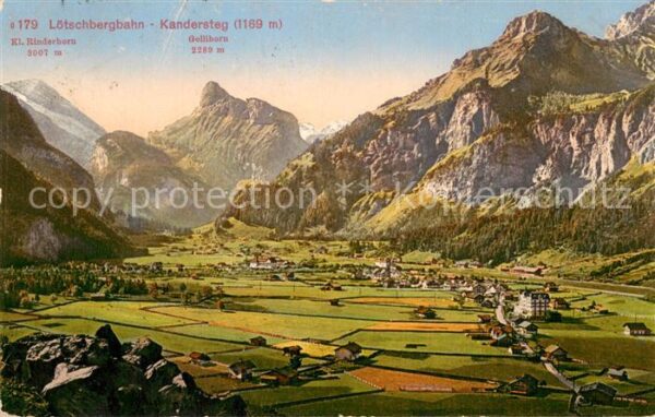 Kandersteg BE Lötschbergbahn mit Kl Rinderhorn und Ge